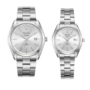 Alexandre Christie AC 8656 Silver White Couple